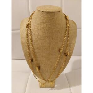 Sarah Coventry Gold Tone Butterflies 50" Convertible 2 in 1 Necklace